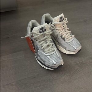 Nike Silver and White Running Shoes